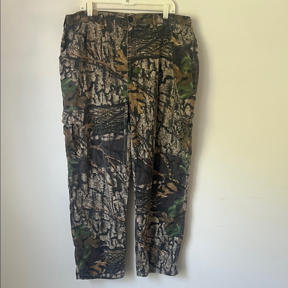 VTG Jerzees Outdoors Pants Mens Size XL Brown Camo Realtree Streetwear ❤️